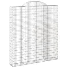Vidaxl Obokane gabion košare 11 kos 200x30x220/240 cm pocinkano železo