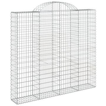 Vidaxl Obokana gabonska košara 200x30x180/200 cm pocinkano železo