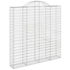 Vidaxl Obokane gabion košare 3 kosi 200x30x200/220 cm pocinkano železo