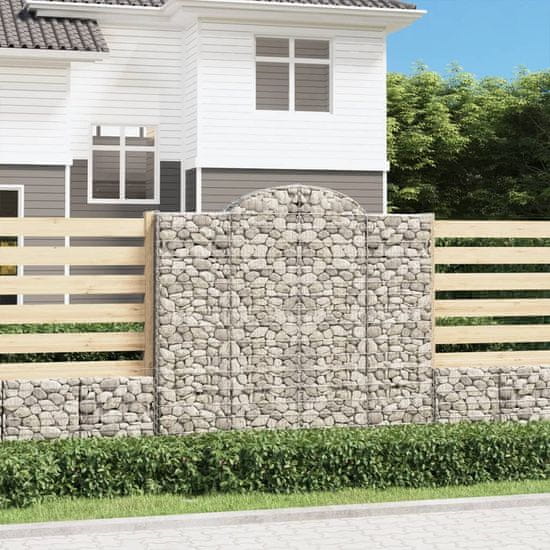 Vidaxl Obokane gabion košare 5 kosov 200x50x180/200cm pocinkano železo