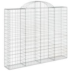 Vidaxl Obokane gabion košare 7 kosov 200x30x160/180cm pocinkano železo
