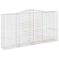Vidaxl Obokane gabion košare 25kosov 400x50x200/220cm pocinkano železo