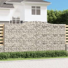 shumee Obokane gabion košare 5 kosa 400x50x200/220 cm pocinkano železo