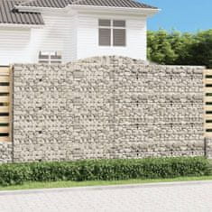 shumee Obokane gabion košare 7 kosa 400x30x220/240 cm pocinkano železo