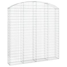 Vidaxl Obokana gabonska košara 200x30x200/220 cm pocinkano železo