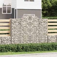 shumee Obokane gabion košare 8 kosi 200x50x160/180 cm pocinkano železo