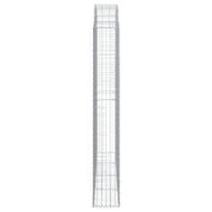 Vidaxl Obokana gabonska košara 200x30x200/220 cm pocinkano železo