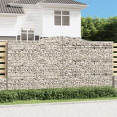 Vidaxl Obokane gabion košare 3 kosa 400x30x200/220 cm pocinkano železo