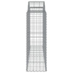 Vidaxl Obokane gabion košare 7 kosov 200x50x120/140cm pocinkano železo