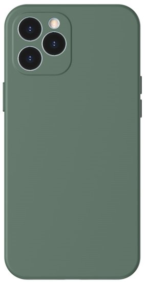 BASEUS Liquid Silica Gel zaščitni ovitek za Apple iPhone 12 Pro Max 6.7, zelen (WIAPIPH67N-YT6A)