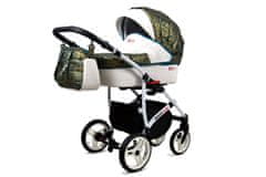 Babylux White Lux Gold Marble | 2v1 Kombinirani Voziček kompleti | Otroški voziček + Carrycot