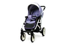 White Lux Lavender | 3v1 Kombinirani Voziček kompleti | Otroški voziček + Carrycot + Avtosedežem