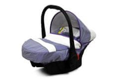 Babylux White Lux Lavender | 3v1 Kombinirani Voziček kompleti | Otroški voziček + Carrycot + Avtosedežem