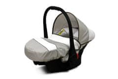Babylux White Lux Latte | 3v1 Kombinirani Voziček kompleti | Otroški voziček + Carrycot + Avtosedežem