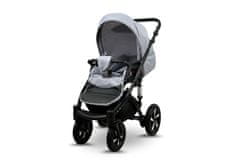 Babylux Sky Lark Silver Flex | 3v1 Kombinirani Voziček kompleti | Otroški voziček + Carrycot + Avtosedežem