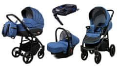 Babylux Axel Jeans | 4v1 Kombinirani Voziček kompleti | Otroški voziček + Carrycot + Avtosedežem + ISOFIX