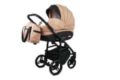 Babylux Axel Beige | 2v1 Kombinirani Voziček kompleti | Otroški voziček + Carrycot