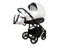 Babylux Axel White | 2v1 Kombinirani Voziček kompleti | Otroški voziček + Carrycot