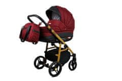 Babylux Axel Plum | 2v1 Kombinirani Voziček kompleti | Otroški voziček + Carrycot
