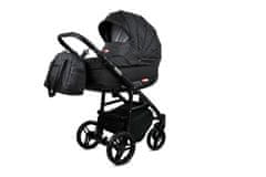 Babylux Axel Carbon | 3v1 Kombinirani Voziček kompleti | Otroški voziček + Carrycot + Avtosedežem