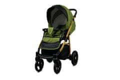 Babylux Axel Olive | 4v1 Kombinirani Voziček kompleti | Otroški voziček + Carrycot + Avtosedežem + ISOFIX