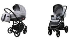 Babylux Axel Silver | 2v1 Kombinirani Voziček kompleti | Otroški voziček + Carrycot