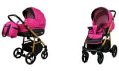 Babylux Axel Pink | 2v1 Kombinirani Voziček kompleti | Otroški voziček + Carrycot