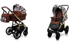 Babylux Aspero Flowers Of Apples | 2v1 Kombinirani Voziček kompleti | Otroški voziček + Carrycot