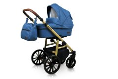 Babylux Aspero Blue Flex | 2v1 Kombinirani Voziček kompleti | Otroški voziček + Carrycot
