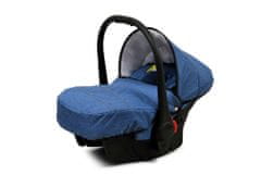 Babylux Aspero Blue Flex | 3v1 Kombinirani Voziček kompleti | Otroški voziček + Carrycot + Avtosedežem