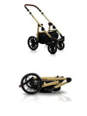 Babylux Aspero Black Coral | 3v1 Kombinirani Voziček kompleti | Otroški voziček + Carrycot + Avtosedežem