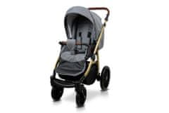 Babylux Aspero Grey Flex | 3v1 Kombinirani Voziček kompleti | Otroški voziček + Carrycot + Avtosedežem