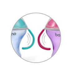 BabyOno Skodelica brez pretoka z mehkim ustnikom Natural Nursing 180 ml vijolična