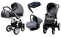 Babylux Alu Way Steel Arrow | 4v1 Kombinirani Voziček kompleti | Otroški voziček + Carrycot + Avtosedežem + ISOFIX