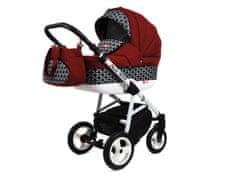 Babylux Alu Way Optical Chili | 4v1 Kombinirani Voziček kompleti | Otroški voziček + Carrycot + Avtosedežem + ISOFIX