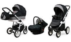 Babylux Alu Way Carbon | 3v1 Kombinirani Voziček kompleti | Otroški voziček + Carrycot + Avtosedežem