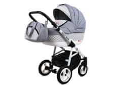Babylux Alu Way Silver | 3v1 Kombinirani Voziček kompleti | Otroški voziček + Carrycot + Avtosedežem