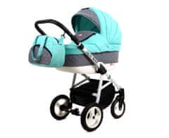 Babylux Alu Way Mint | 3v1 Kombinirani Voziček kompleti | Otroški voziček + Carrycot + Avtosedežem