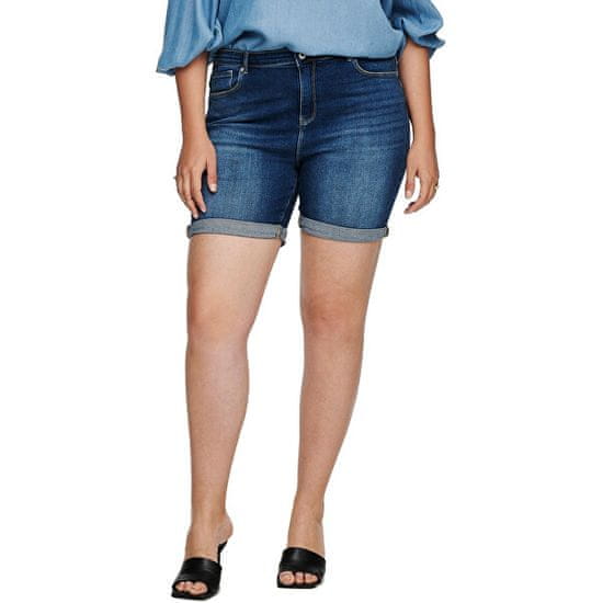 Only Carmakoma Ženske kratke hlače CARLAOLA Skinny Fit 15222766 Medium Blue Denim