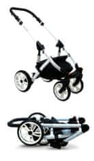 Babylux Lilly Carbon | 4v1 Kombinirani Voziček kompleti | Otroški voziček + Carrycot + Avtosedežem + ISOFIX
