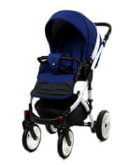 Babylux Lilly Sailor Blue | 4v1 Kombinirani Voziček kompleti | Otroški voziček + Carrycot + Avtosedežem + ISOFIX