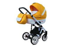 Babylux Lilly Mustard Yellow | 3v1 Kombinirani Voziček kompleti | Otroški voziček + Carrycot + Avtosedežem