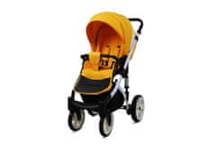 Babylux Lilly Mustard Yellow | 4v1 Kombinirani Voziček kompleti | Otroški voziček + Carrycot + Avtosedežem + ISOFIX
