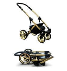 Babylux Lumio Sun Garden | 4v1 Kombinirani Voziček kompleti | Otroški voziček + Carrycot + Avtosedežem + ISOFIX