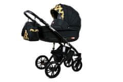 Babylux Lumio Gold Rainbow | 2v1 Kombinirani Voziček kompleti | Otroški voziček + Carrycot