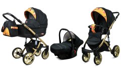 Babylux Lumio Sun Garden | 2v1 Kombinirani Voziček kompleti | Otroški voziček + Carrycot + Avtosedežem