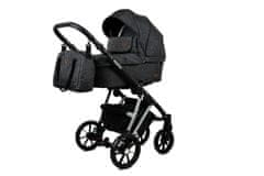Babylux Marlux Magnetic Onyx | 3v1 Kombinirani Voziček kompleti | Otroški voziček + Carrycot + Avtosedežem