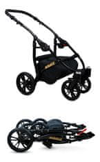 Babylux Miracle Light Gray | 3v1 Kombinirani Voziček kompleti | Otroški voziček + Carrycot + Avtosedežem