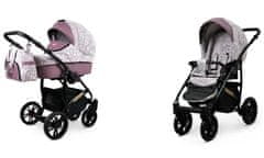 Babylux Miracle Misty Violet | 2v1 Kombinirani Voziček kompleti | Otroški voziček + Carrycot