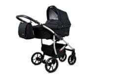 Babylux Qbaro Onyx | 2v1 Kombinirani Voziček kompleti | Otroški voziček + Carrycot